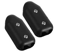 Healeved Connecteur de Corde en Nylon Noir 2pcs Clips pour Corde 9-10mm Résistant aux Intempéries pour Escalade et Survie en Milieu Sauvage