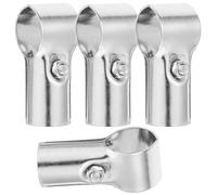 Healeved Connecteur en T en Acier Inoxydable 25X28 MM 4 Pièces Colliers de Fixation pour Rails d'Extrémité Accessoires pour Serrage Étagères et Séchoirs à Linge Raccord Solide et