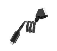 Healeved Convertisseur Scart vers Vidéo Câble 1 Mètre Fonction Audio 1080P pour Téléviseur et Magnétoscope Utilisation Bureau Maison