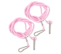 Healeved Cordon Anti-Perte Élastique pour Moufles d'hiver Garçon et Filles Lot de 2 Pièces Corde Nylon Rose Taille Unique à Suspendre Pratique pour Moufles de Ski Fille Accessoire