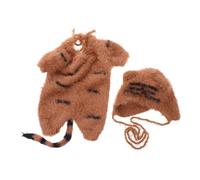 Healeved Costume de photographie -né tenue d'image -né Tenue de photo pour bébé garçon Bébé rompre de crochet de Costume Nylon Brun