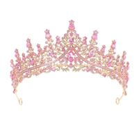 Healeved Couronne Baroque pour Mariage avec Strass Étincelants Accessoire de Cheveux Élégant et Léger pour Cérémonie et Fête