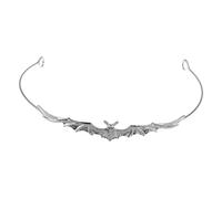 Healeved Couronne Chauve-souris Bandeau De Vampire Accessoires Pour Cheveux Gothiques Crânes De Décorations D'halloween Cheveux D'halloween Accessoires D'halloween Pour Femme Métal Silver