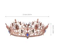 Healeved Couronne de mariée vintage : coiffe de princesse Renaissance - accessoires décoratifs pour cheveux royaux, pour fêtes de mariage, cosplay