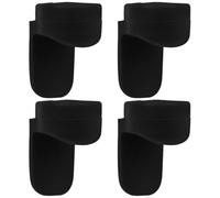 Healeved Coussinet du Pouce L'index en Silicone Noir pour Clarinette, Repose-pouce Souple, Pack de 4 Pièces Soutien Confortable et Soulagement des Douleurs