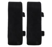 Healeved Coussins D'accoudoirs pour Chaise de Bureau, 1 Paire, Rembourrage en Coton Haute Élasticité, Modèle Incurvé, Couleur Noir Classique, Accessoires Confortables pour Chaise Gaming