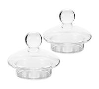 Healeved Couvercle pour Verre à Dégustation de Whisky 2pcs en Verre, Protection D'arôme et Ajustement pour Rituels de Dégustation et Réunions Élégantes