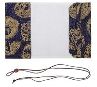 Healeved Couverture de Livre A5 Réglable en Tissu à Motif Totem Vintage Pochette Protège-Livre Décorative Multi-Usage Couverture Scolaire Élégante pour Manuels et Livres de Poche