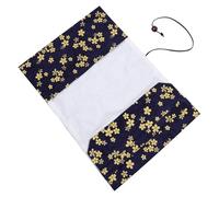 Healeved Couverture de livre artisanale en tissu A5 avec motif fleurs de cerisier dorées à chaud, protection anti-humidité et déchirure, idéale pour journal intime et fournitures scolaires