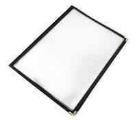 Healeved Couverture de Menu A4 Transparente en PVC Solide Porte-Menu 3 Volets pour Restaurant et Café Protège-Recettes et Listes de Prix Accessoires de Bar à Café Pratiques et Légers