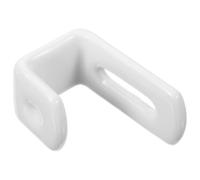 Healeved Crochet de Fixation L 18mm pour Échelle de Lit Superposé, Crochet Simple en Fer Revêtement Plastique Blanc, Accessoire Sécurisé pour Lits Superposés et Échelles D’garçon et