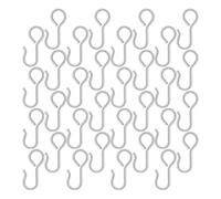 Healeved Crochets Métalliques en S 23mm pour Housses Siège Auto - Lot de 50 Pièces - Crochets de Fixation Robustes et Compacts pour Appuie-tête - Accessoires Pratiques pour Organiser