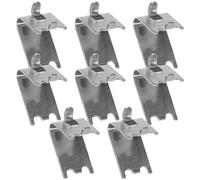 Healeved Crochets Métalliques pour Clayette Frigo en Acier Inoxydable, Supports de Chevilles D'étagère pour Réfrigérateur et Congélateur, Pack de 8pcs Argentés
