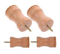 Healeved Crochets Muraux en Bois Tressé pour Porte, Porte-serviettes Multifonctionnels Robustes, 4 Pièces, Adaptés pour Serviettes et Peignoirs Chambre ou Balcon