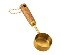 Healeved Cuillère à Mesurer en Acier Inoxydable Manche en Bois, Mini Mesurette Facile à Utiliser et Résistante la Rouille Cuisine et Ingrédients