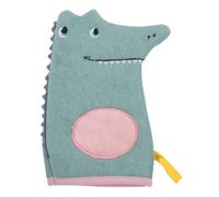 Healeved de Bain pour Bébé Vert à Motif Animal, Éponge Douce Double Face, 1 Pièce, Exfoliant pour Peau Sensible, Accessoire de Garçon et Filles, Lavage Corporel Sûr