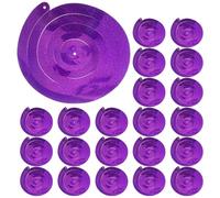Healeved Décoration de Fête Pendentifs Spirale Tourbillonnants PVC Violet Pailleté 30 Pièces Longueur Extra Longue à Suspendre Murale et Plafond pour Anniversaire Mariage Halloween