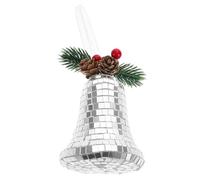 Healeved Décoration de Noël à Suspendre Cloche Disco Miroir Argentée en Verre et Mousse Ornement pour Sapin et Centres de Table pour Bal de Fin d'Année à Suspendre Festive Élégante et