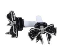 Healeved Diffuseur de Parfum Voiture 2pcs Clips Nœud Noir en Plastique pour Ventilation Automobile, Désodorisant Continu, Décoration pour Voiture et Maison