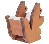 Healeved Distributeur de Ruban Adhésif de Bureau en Bois Forme Écureuil Petit Porte-Ruban Adhésif Animal Coupe-Ruban Léger et Compact pour Fournitures de Bureau et Loisirs Créatifs