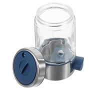 Healeved Distributeur de Sel en Acier Inoxydable 304 et Verre Transparent Salière Doseuse Contrôle du Sel Flacon à Épices Étanche Cuisine 1 Pièce Usage Pratique et Conservation