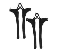 Healeved Dragonnes pour Bâtons de Ski et Randonnée Réglables en Polyester Noir 2 Paires Dragonnes de Fixation Confortables et Solide pour Sports de Glisse et Trekking