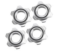 Healeved Écrous Antidérapants pour Haltère 2,5 Cm 4 Pièces en Fonte Hexagonale, Collier de Sécurité pour Barre D'haltères, Écrou de Blocage pour Musculation et Fitness à Domicile