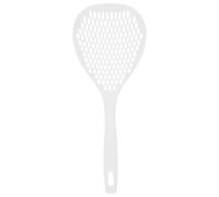 Healeved Écumoire à Passoire Fine Blanche avec Manche Long, Cuillère à Pâtes et Raviolis en Plastique Épais, Passoire D’évier Cuisine pour Égouttage des Aliments, Ustensile la Cuisine