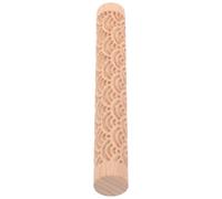 Healeved Embossed Wooden Clay Texture Roller For DIY Pottery Polymer Clay Pattern Tool Comfortable Grip Easy Use