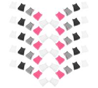 Healeved Embouts de Cordon en Nylon Multi-Usage 100 Pcs Clips Bloque-Cordons pour Lacets Sangles et Cordons Couleurs Assorties Blanc Translucide Gris Clair Noir Rose Fluo Accessoires