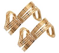 Healeved Embrasses de Rideaux en Alliage Métal Doré Lot de 2 Pièces Boucles Décoratives Universelles pour Fenêtres Accessoires pour Rideaux de Maison Pince à Rideau Portable pour Salon