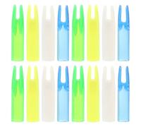Healeved Encoches de Flèches en Plastique Accessoires Résistants 6mm 16 Pièces Améliore la Précision du Tir à l'arc pour Flèches en Bambou et Bois Effilé pour Amateurs D'archerie