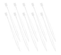 Healeved Enfile-Aiguilles en Fil d'Acier 10 Pièces 015X150 MM pour Couture Main et Punch Needle Outil Portable Blanc Accessoire Couture Pratique pour Broderie et Travaux DIY