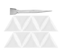 Healeved Ensemble 11 Pièces pour Tri de Perles avec 10 Plateaux Triangulaires en Plastique et Pince à Épiler en Acier Inoxydable Outil de Tri Multifonction pour Strass Bijoux et Loisirs