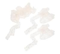 Healeved Ensemble Col Amovible à Volants en Dentelle Blanche Manchettes Assorties en Polyester Léger Taille Unique Accessoires Lolita Renaissance pour Cosplay Halloween et Soirées à