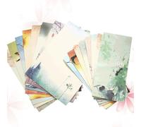 Healeved Ensemble de 12 Sets à Lettres Chinoises Papier et Enveloppes en Papier Léger, Motifs Imprimés Détaillés pour Correspondance Élégante et Rangement de Lettres Style Plusieurs styles