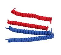 Healeved Ensemble de 6 Lacets Élastiques en Polyester et Latex pour Sneakers et Chaussures Décontractées, Faciles à Porter sans Nouer, Couleurs Noir, Rouge et Bleu
