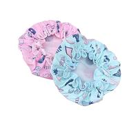 Healeved Ensemble De Bonnets De Bain Élastiques Pour Femmes 2 Pièces Motif Monde Sous-marin Pour Le Soin Des Cheveux Sous La