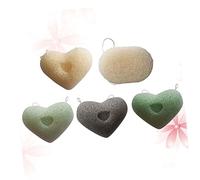 Healeved Ensemble D'éponges Nettoyantes Naturelles Pour Le Visage (5 Pièces) Pour Un Nettoyage Doux Et Sans Danger Pour Les Âges Et Les Sexes