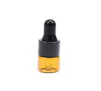 Healeved Ensemble Distributeur 50 Flacons Compte-gouttes En Verre Flacons Vides Flacon Compte-gouttes Déchantillon 1 Ml Marron Foncé