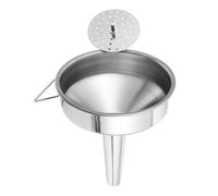 Healeved Entonnoir Grand Diamètre en Acier Inoxydable 12 Cm Passoire 201, Accessoire la Cuisine Réutilisable pour Vin, Sauce Soja et Boissons, Outil Filtrant Pratique pour Maison