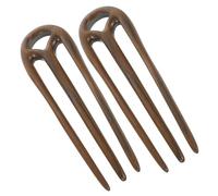 Healeved Épingle à Cheveux Rétro en Bois de Santal à Trois Branches, Lot de 2, Accessoire Artisanal Chinois pour Chignons Élégants Lors de Mariages et Banquets Festifs