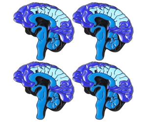 Healeved Épingle en Alliage Forme Cerveau Humain Bleu, Accessoire Chic et Délicat pour Mariage, Ensemble Ornement et Boutonnière Facile à Assortir