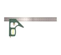 Healeved Équerre Combinée en Acier Inoxydable 90° pour Travail du Bois Rapporteur D’Angle Précis Règle de Mesure Robuste Outil de Menuiserie Portable pour Bricolage et Usage