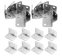 Healeved Équerres en L Métalliques 90° pour Bois, Supports Angle Droit, Lot de 50 Fixations pour Plateau de Table, Renforcements d'angle Robustes, Accessoires de Quincaillerie Industrielle