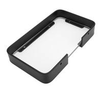 Healeved Étagère Murale de Salle de Bain en Verre et Aluminium Noir, sans Perçage, Facile à Installer, Organisateur Élégant pour Rangement Cosmétique et Shampooing