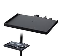 Healeved Étagère Utilitaire en ABS à Pince pour Pied de Microphone Noir Design Surélevé et Clips Intégrés pour Fixation Stable en Studio Scène
