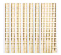 Healeved Étiquettes Autocollantes de Sécurité Inviolables PVC 500 Pièces Ruban de Sécurité Or Brossé 2X05 CM pour Sceller Bouteilles Protection Anti-Falsification Adaptées à