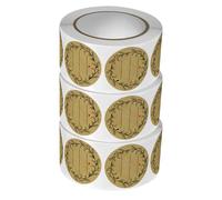 Healeved Étiquettes Autocollantes Rondes 25 MM pour Bocaux Mason 3 Rouleaux de 500 Pièces Adhésives Fortes et Inscriptibles pour Conserves Confitures et Emballages Alimentaires