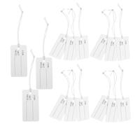 Healeved Étiquettes de Prix avec Ficelle 100 Pièces Petites Étiquettes Suspendues pour Bijoux et Vêtements, Papier Cartonné Résistant, Usage Professionnel et Commerce de Détail